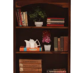 Ironey 3 Shelves,Opened,Artificial,SheeshamWood,NaturalColour,MatteFinished Solid Wood Open Book Shelf-image-2