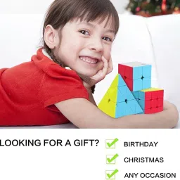 d eternal cube 2x2 3x3 and Pyraminx Triangle cube stickerless high speed magic Cube combo Brainstorming Puzzle Game Toy image 5