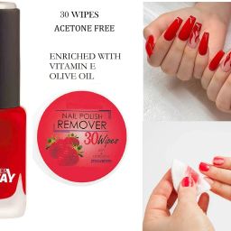 NAIL POLISH NAIL POLISH REMOVER RED NAIL POLISH NAIL POLISH SET SHINNY NAIL POLISH 30 WIPES NAIL POLISH REMOVER-17