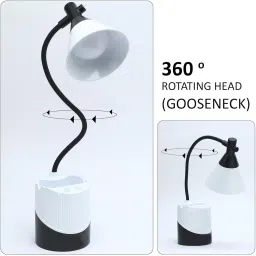 akr Powerful Rechargeable LED Table Lamp with Mobile & Pen Holder With Night Light Study Lamp image 3