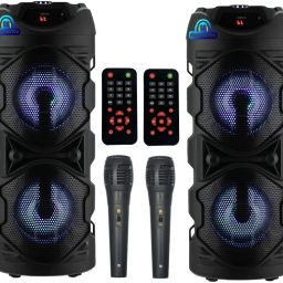Gk King Series Pack of 2 Double Woofer 50W 4000Mah Battery Multi-Media Party Speaker With Mic 50 W Bluetooth Party Speaker-20