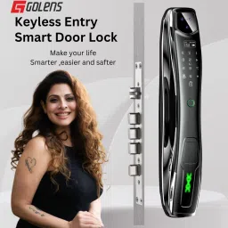GOLENS X20 Smart Lock 8 Ways Unlocking |3D Face ID| Fingerprint | Mobile App | RFID Card | PIN | OTP |Key Smart Door Lock image 2