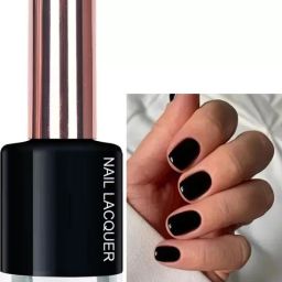 Gel Nail Nail Polish black black-image-87