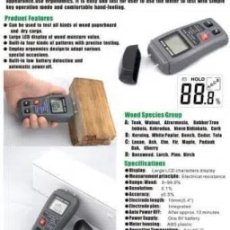 real instruments 0-99.9% Two Pin High Quality Portable Humidity Tester Timber Damp Detector EMT01 EMT01 Pin-Type Digital Moisture Measurer image 4