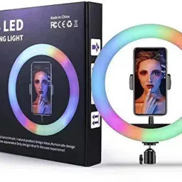 MOBIZAC 8 Inch RGB Ring Light USB Powered Multicolor Ring Light for Videos and Youtube Ring Flash-11