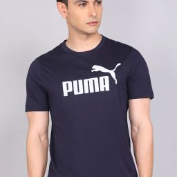 Men Printed Crew Neck Cotton Blend Blue T-Shirt-image-25
