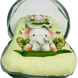 HDPE - High Density Poly Ethylene Infants Washable Tiny Hugs Soft Cotton Bedding Set Mosquito Net-image-43