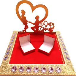 Heart01-Tray-Golden Wood Decorative Platter-image-49