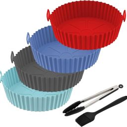 4 Silicone Air Fryers Liners Airfryer Tray-19