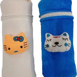 Baby Feeding Cotton Bottle Cover -250ml -Pack of 2 (Multicolor)-image-100