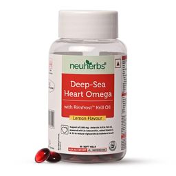 Neuherbs Deep-Sea Heart Omega with Rimfrost Krill Oil Lemon,  30 softgels -12