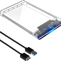 KAVTRON Transparent 2.5" SATA Casing, USB 3.0 External Case for Laptop 2.5" SATA HDD SSD 2.5 inch Casing USB 3.0-20
