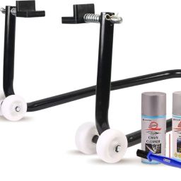 Rear Wheel Paddock Stand Extra Strong with Swing Arm Rest Universal for Bajaj RS200 (Black) with 150 ML Chain Cleaner Combo Combo-19