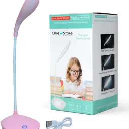 prachi Desk Study lamp Rechargeable Led Touch On Off Switch Student Study Reading Dimmer Led Table Lamps White Desk Light lamp Study Lamp image 2