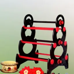 Bangle Stand - 3 Steps Double Side Red With Black#6 Jewellery Organizer-image-84