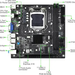 ZEBRONICS H61-i5(2400s/2320)-8GB-PFAN-COMBO( 3.0 Ghz ) LGA 1155Socket ATX Intel H61 Express Chipset DDR3 Motherboard for Laptop image 3