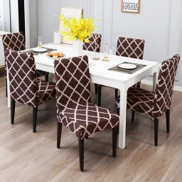 Polyester Geometric 1 Seater Chair Cover-image-3