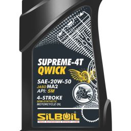 SUPREME 4T -QWICK 20W-50 ( API: SM) ( JASO: MA-2) High Performance Synthetic Blend Engine Oil-25