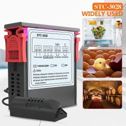 amicismart Thermostat 10A Temperature Humidity Regulating Device for Incubator, NTC Sensor Temperature Sensor and Controller Electronic Hobby Kit image 3