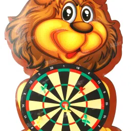 Dart Board Game Set with 6 Dart Portable Hanging Toy for Kid (Lion Dart Target) 47.5 cm Dart Board-10