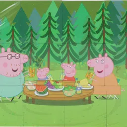 peppa pig Picture Cube Eichhorn learning Puzzle Toy Playset for Kids, Boys & Girls, Age 2 Years and above-picture-0