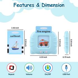 countrylink Learn Talking English Word Flash Card for Kids Early Educational Learning Toy image 4