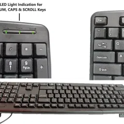 ANJO Wired Keyboard & Mouse-Pad-Hub 2.0-GelCleaner 3in1-LED-Ext. 1.5m-2in1 OTG C&M Combo Set image 2
