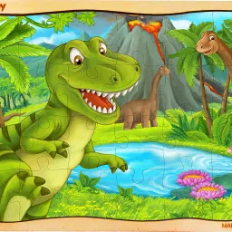 Dino Park Wooden Jigsaw Puzzle, 24pcs-image-52