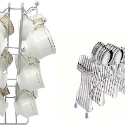 Cup Kitchen Rack  stainless steel cup stand kitchen rack Steel Kitchen Rack  & spoon stand Steel-9