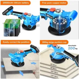 niktion Tile Vibrator Automatic Leveling Machine With Battery Lever Tool image 3