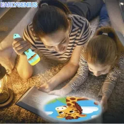 earlygenius Mini Projector Flashlight Torch Kids 3 Slides with 8 Patterns Each image 5