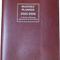 MONTHLY SCHEDULE PLANNER Regular Diary 2025-2026 Year A4 Size 36 Pages-25