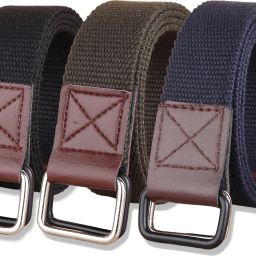 Men Casual Blue, Black, Green Canvas Belt-image-74