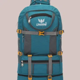 Water Resistant Rucksack For Hiking Trekking And Travel - Unisex (Green) 60 L Rucksack- 60 L-image-2