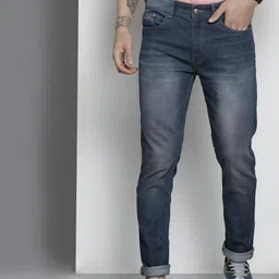 the indian garage co. Men Slim Mid Rise Blue Jeans-picture-27