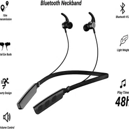 New Edition Wireless Neckband Bluetooth Earphones & 10mm Drivers,24 Hrs Playtime Bluetooth Headset-image-13