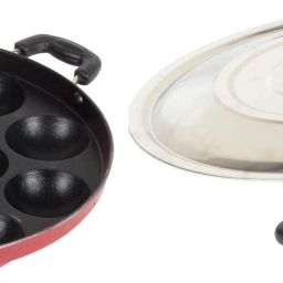 Extraordinary Appam Patra/Appam Maker with Lid Paniarakkal Set with Lid 1 L capacity 24 cm diameter-5
