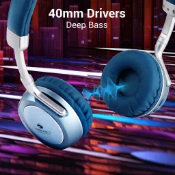 zebronics Zeb-Duke 2, with 60h Backup, BT v5.4, Gaming Mode, ENC, Deep Bass, Dual Pairing Bluetooth Headset image 3