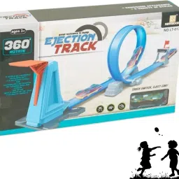 zuuluzrs New Version Of Fun With Track Racer Car Toy Set Launcher Make 360° Spin Way Car image 2