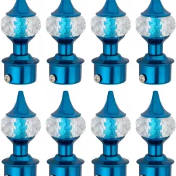 Blue Curtain Knobs, Rod Rail Bracket Metal-image-41