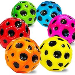Moon Ball for Kids ,Soft Rubber Bounce Ball Throw Ball - Size: 1-picture-42