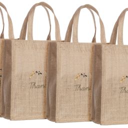 Ladies Jute Bags Eco Friendly Pack of 4 Grocery Bags-39