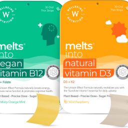 Melts Vegan Vitamin B12,Folate (5-MTHF) with Vitamin D3 + K2 (MK-7)Oral Strips-8