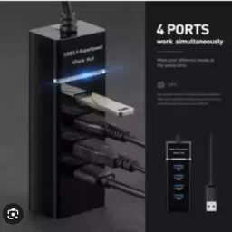 TERABYTE USB HUB 3.0 4 Port USB Hub 3.0 with 5Gbps Speed, Laptop, PC Computers, with Led Indication USB Hub image 2