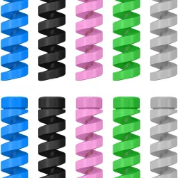 Msunjay Spiral Charger Cable Protector Data Cable Saver Colourful (Multi Color) Cable Protector-image-50