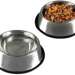 Pet Bowl | Pack of 2 | Dry Food, Wet Food, Water Bowl Non Sliding Steel Pet Bowl-image-83
