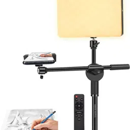 BROLAVIYA Floor Stand Full Screen Fill 11” LED Video Light with Remote,Metal arm,1/4" Head Mobile Holder-picture-20