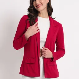 Polyester Self Design Coat For Women-image-9