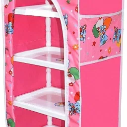 Multipurpose Baby Wardrobe with 6 Shelves - Foldable Design PP Collapsible Wardrobe-image-3