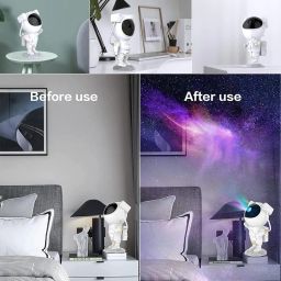 barepepe Astronaut Galaxy Star Projector Light Lamp with Timer, Remote Control Night Lamp image 3